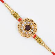 Decorative Mani Diamond Rich Centered Designer Rakhi
