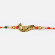Awesome Meena Peacock Diamond Designer Rakhi