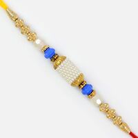 Loving Look of pearl and Beads work Rakhi