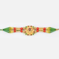 Holy Aura of Shyam Ji Golden Diamond Desiger Rakhi