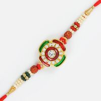 Great Looking Stylish Meena Diamond Rakhi