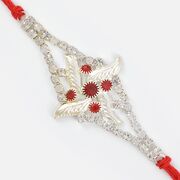 Excellent Meena and Diamond Designer Rakhi