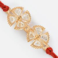 Twin Floral Jewel Designer Rakhi