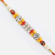 Stylish Colorful Diamond and Beads Rakhi for Brother