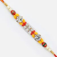 Stylish Colorful Diamond and Beads Rakhi for Brother