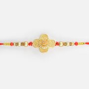 New Stylish Awesome Looking Golden Color Beads Rakhi