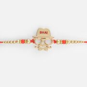 Fancy Mustache and Goggles Design Detective Bhai Look Beads Designer Rakhi for Brother