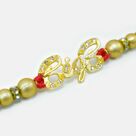 New Big B Written Modern Style Beaded in Mauli Design Rakhi for Brother