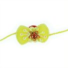 Yellow Essence Soft Cloth Base Fancy Designer Rakhi for Brother