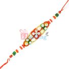 Diamond Zari Work Deisgner Beaded Fancy Rakhi