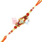 Golden Work Emphasized Diamond Designer Rakhi