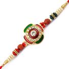 Great Looking Stylish Meena Diamond Rakhi