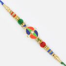 Diamond Meena work colorful Poly Beads Designer Rakhi