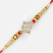 Silver and Golden color Design Fancy Rakhi