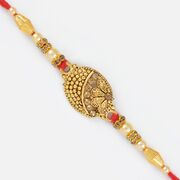 Meena Work Design Golden Rakhi 