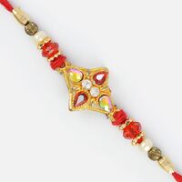Sprinkle Jewel Work Beaded Moli Rakhi for Brother
