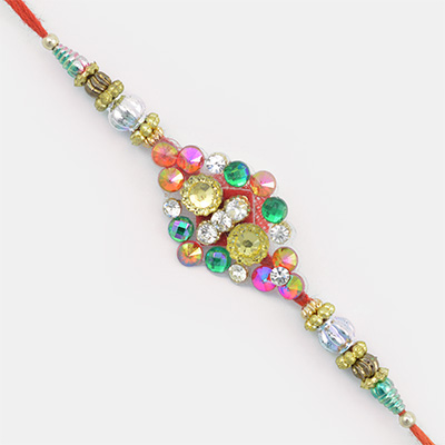 Fantastic Colorful Fancy Designer Beads Rakhi