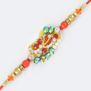 Butterfly Designer Colorful Fancy Rakhi with Diamonds Pearls and Beads