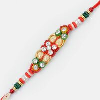 Beautiful Beads Fancy Diamond Rakhi for Brother
