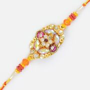 Shining Glass and Zardosi Work Mauli Fancy Rakhi