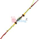 Pyar ka Bandhan - Rakhi in Black and White Diamonds with Beads