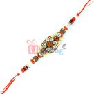Rudraksh Special Diamond Mauli Zardosi Work Rakhi