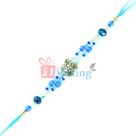 Marrow of Pearls with Diamonds and Blue Glass Beads Fancy Rakhi