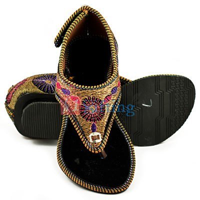 Velcro Paduki with Heel - Ladies Special Footwear