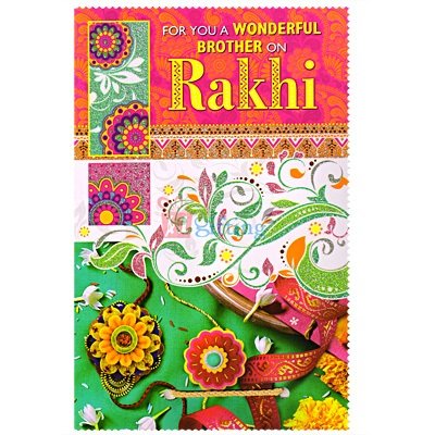 Wonderful Brother Rakhi Greeting Card