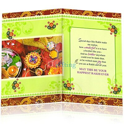 Rakhi Greeting Card for Brother on Rakhi with Lots of Love
