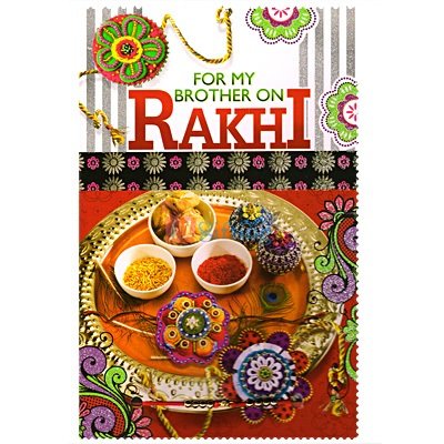 Traditional Rakhi Greeting Card for Your Brother