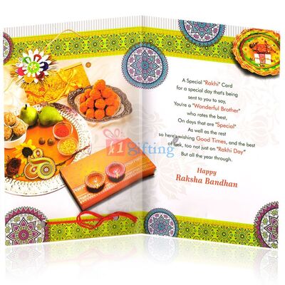 A Loving Wish Rakhi Greeting Card for Brother