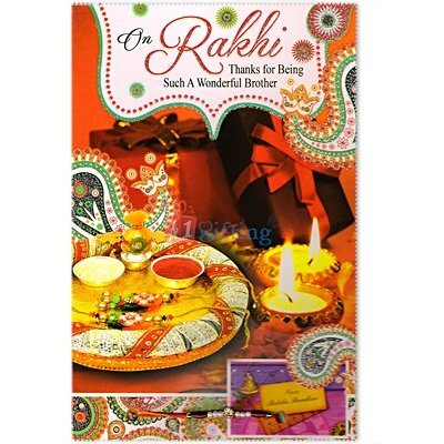On Rakhi Thanks for Being a Wonderful Brother Greeting Card