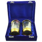 Brass Glasses Pair in Golden Silver for Royal Gift