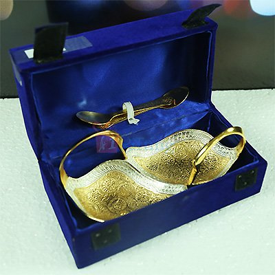 Designer Brass Golden Silver Supari Daan