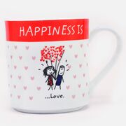 Happiness Love White Color Mug