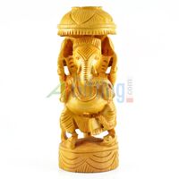 Designer Ganesha Statue in wooden handicraft