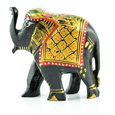 Wooden Painted Decorative Handicraft Elephant