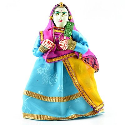 Traditional Doll Swing Hand Fan Handicraft 
