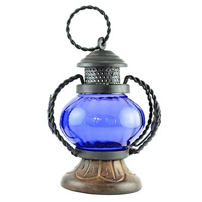 Metal and Glass Handicraft Candle Lamp