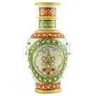 Glorious Marble Handicraft Painting Flower Pot-6 inches