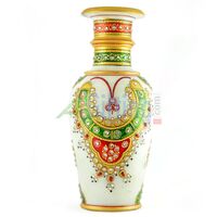 Amazing Marble Handicraft Painted Flower Pot Decorative-9 inches
