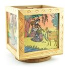 Wooden Painted Revolving Pen Holder Handicraft Gift