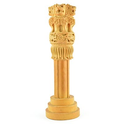 Wooden Ashoka Statue Handicraft Gift