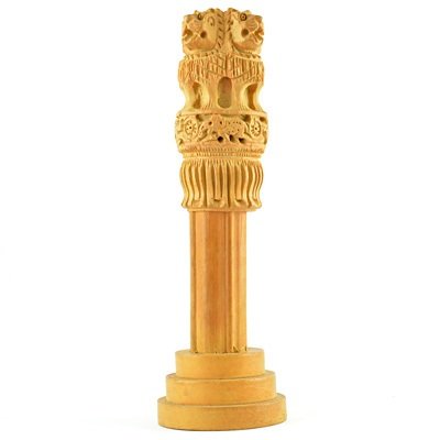 Wooden Ashoka Statue Handicraft Gift