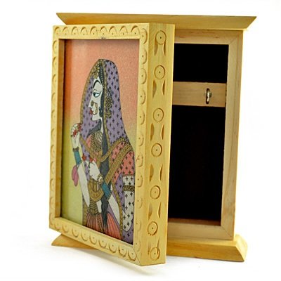Handicraft Hanging Key Holder Box Traditional Painting