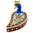 Handicraft Marble Peacock Chopra-Roli Chawal Holder