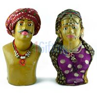 Rajasthani Traditional Dressed Statue-Kaka-Kaki