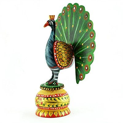 Beautiful Colorful Handicraft Peacock Set of 3 Pcs