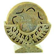 Marble Stone Standing Coaster Leave Design Handicraft Gift